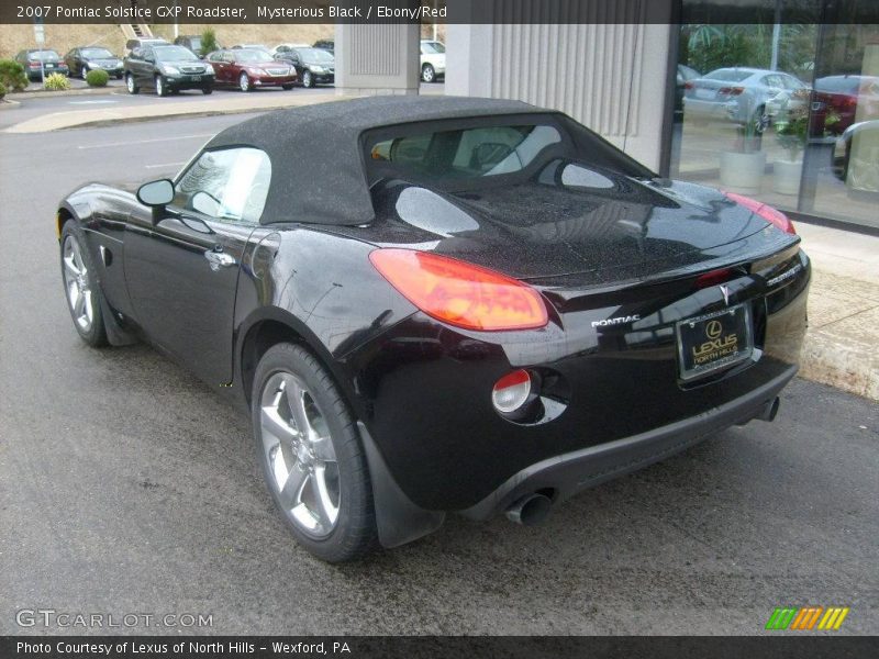 Mysterious Black / Ebony/Red 2007 Pontiac Solstice GXP Roadster