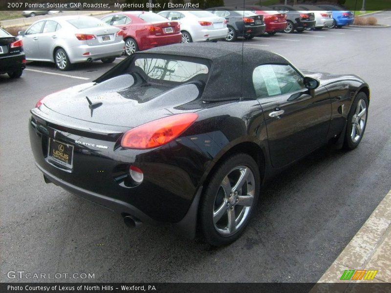 Mysterious Black / Ebony/Red 2007 Pontiac Solstice GXP Roadster