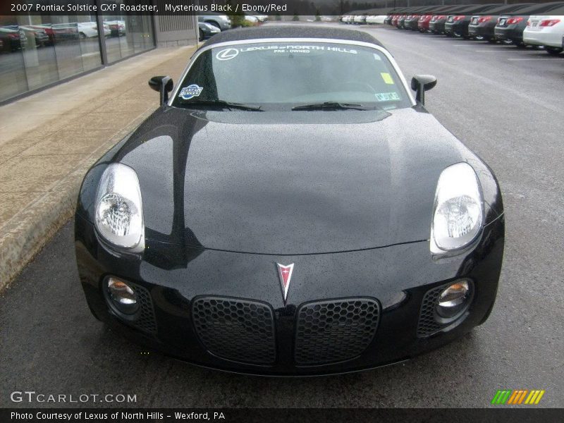 Mysterious Black / Ebony/Red 2007 Pontiac Solstice GXP Roadster