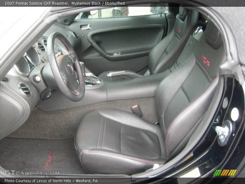 Mysterious Black / Ebony/Red 2007 Pontiac Solstice GXP Roadster