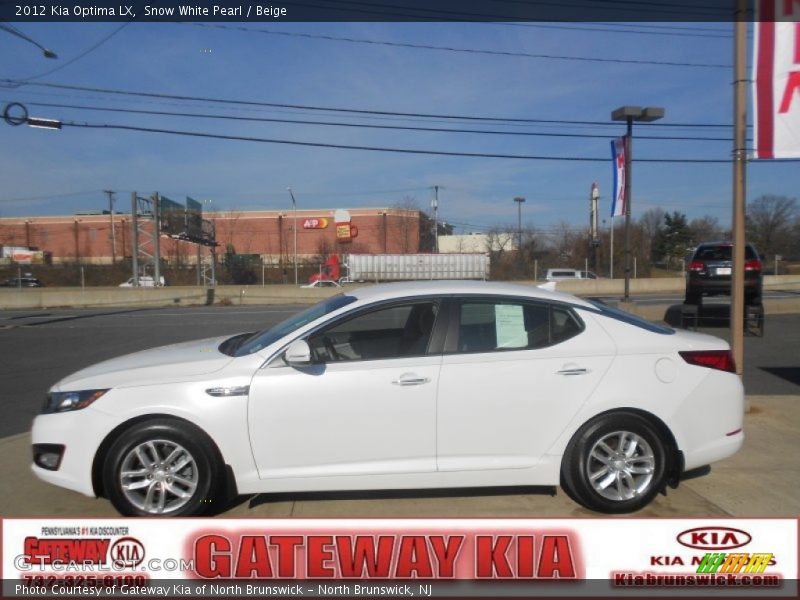 Snow White Pearl / Beige 2012 Kia Optima LX