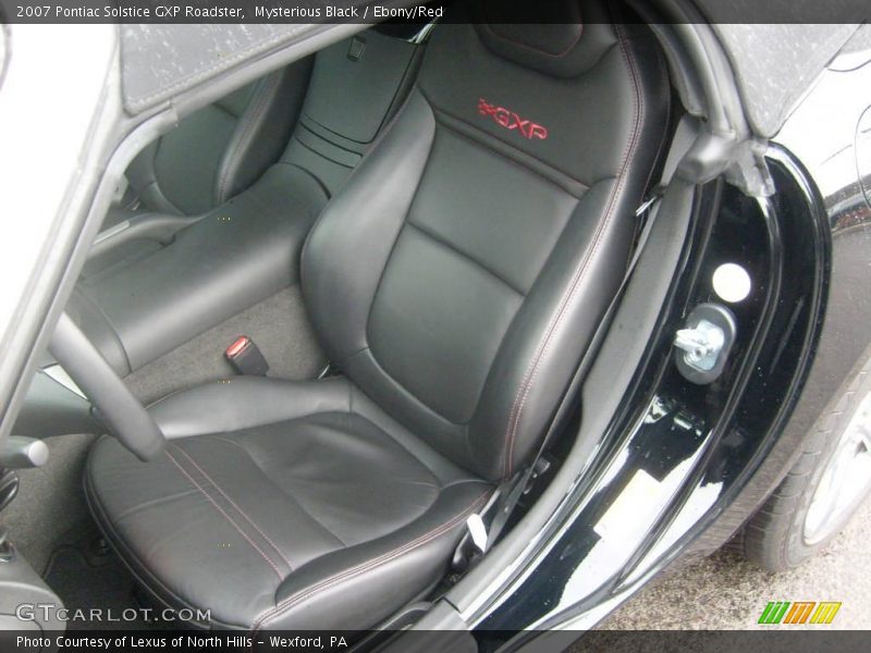 Mysterious Black / Ebony/Red 2007 Pontiac Solstice GXP Roadster