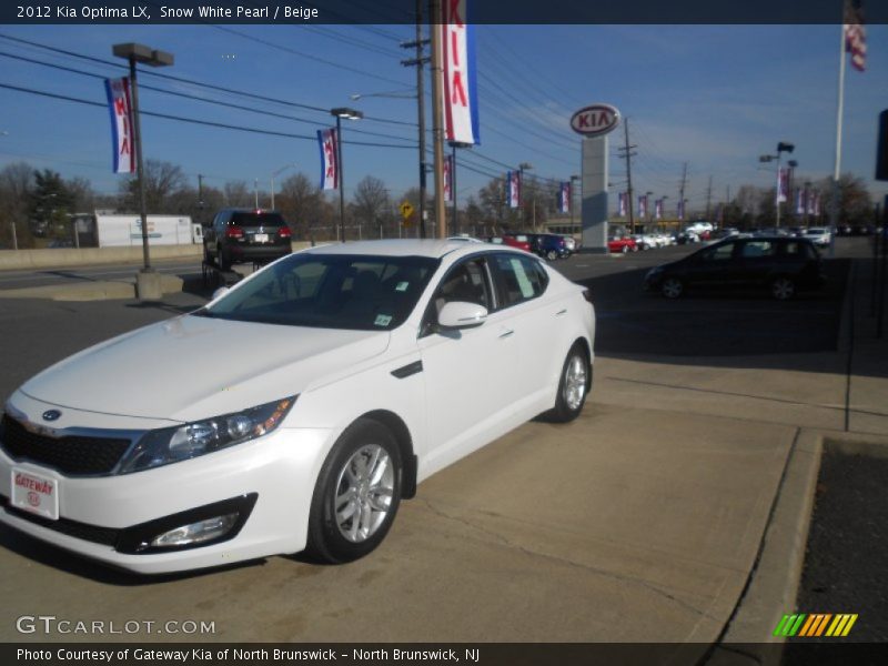 Snow White Pearl / Beige 2012 Kia Optima LX