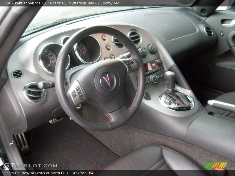 Mysterious Black / Ebony/Red 2007 Pontiac Solstice GXP Roadster