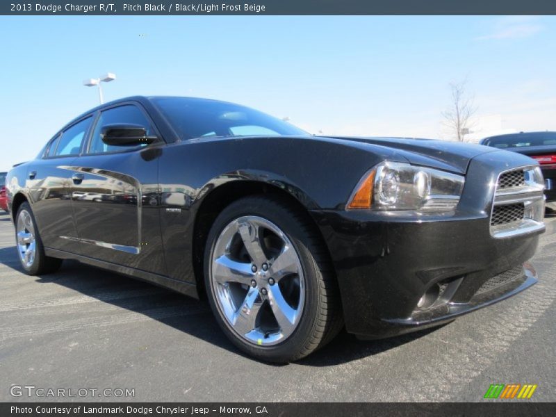 Pitch Black / Black/Light Frost Beige 2013 Dodge Charger R/T