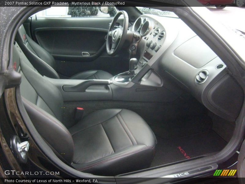 Mysterious Black / Ebony/Red 2007 Pontiac Solstice GXP Roadster