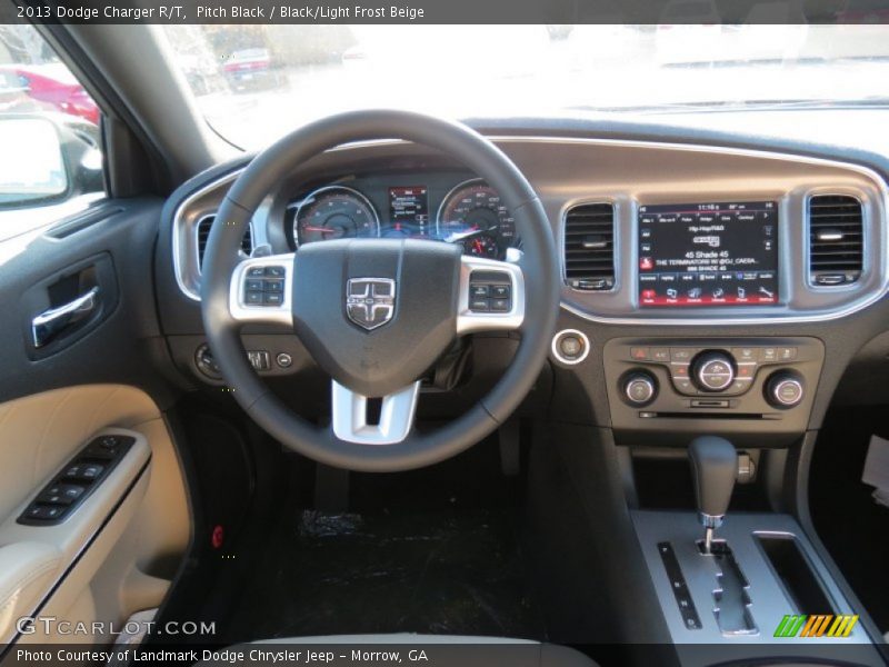 Pitch Black / Black/Light Frost Beige 2013 Dodge Charger R/T