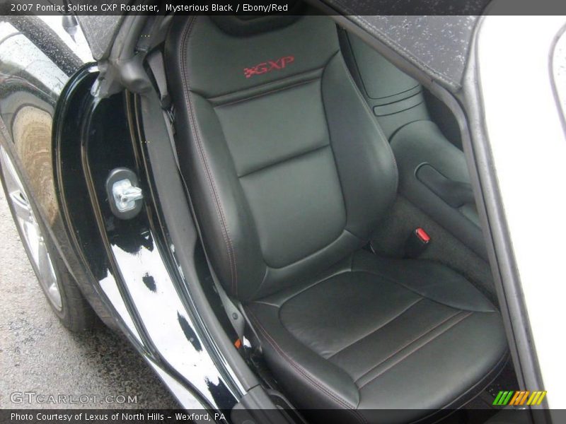 Mysterious Black / Ebony/Red 2007 Pontiac Solstice GXP Roadster
