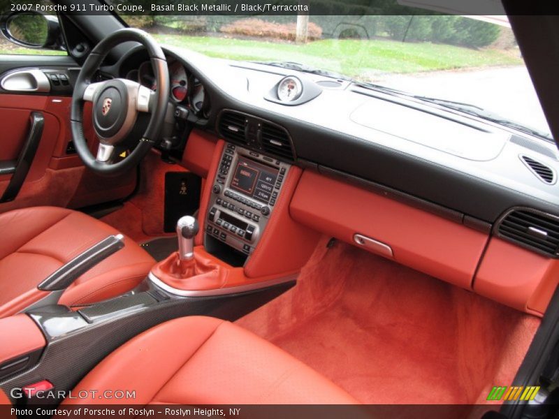Basalt Black Metallic / Black/Terracotta 2007 Porsche 911 Turbo Coupe