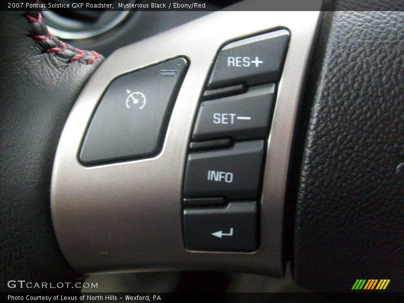 Mysterious Black / Ebony/Red 2007 Pontiac Solstice GXP Roadster