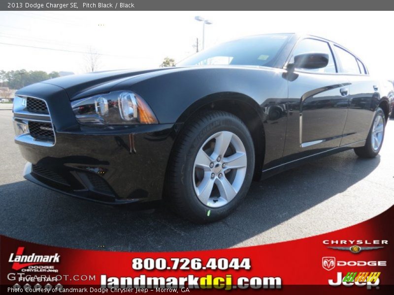 Pitch Black / Black 2013 Dodge Charger SE