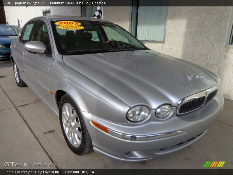 Platinum Silver Metallic / Charcoal 2003 Jaguar X-Type 2.5
