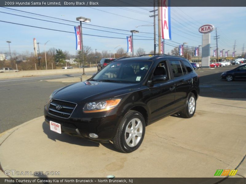 Ebony Black / Black 2009 Hyundai Santa Fe Limited