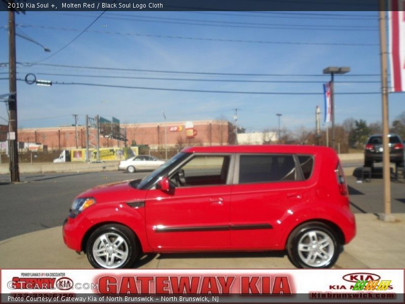 Molten Red / Black Soul Logo Cloth 2010 Kia Soul +