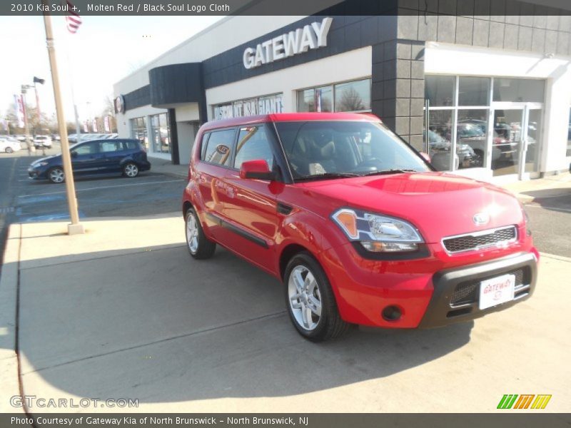 Molten Red / Black Soul Logo Cloth 2010 Kia Soul +