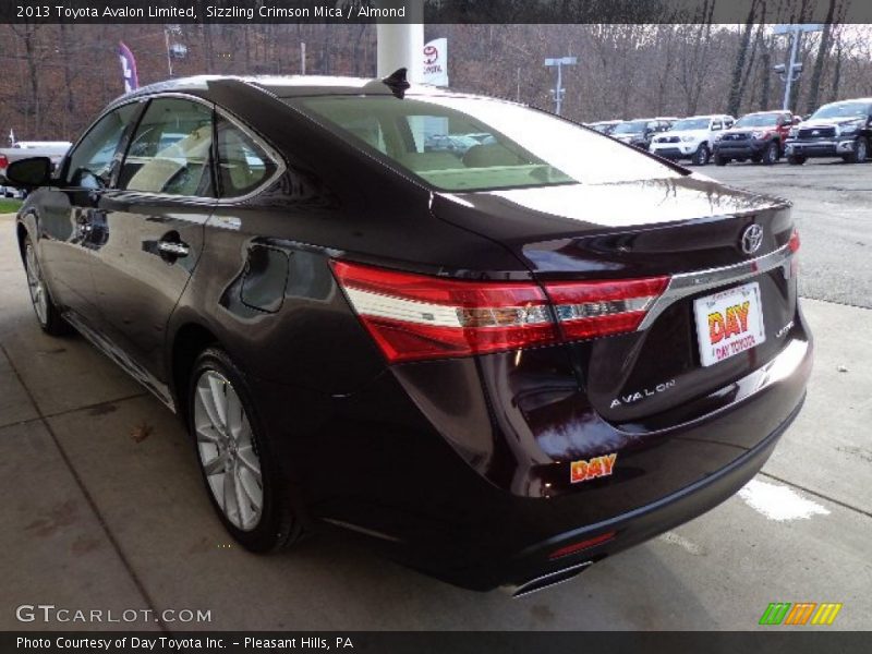 Sizzling Crimson Mica / Almond 2013 Toyota Avalon Limited