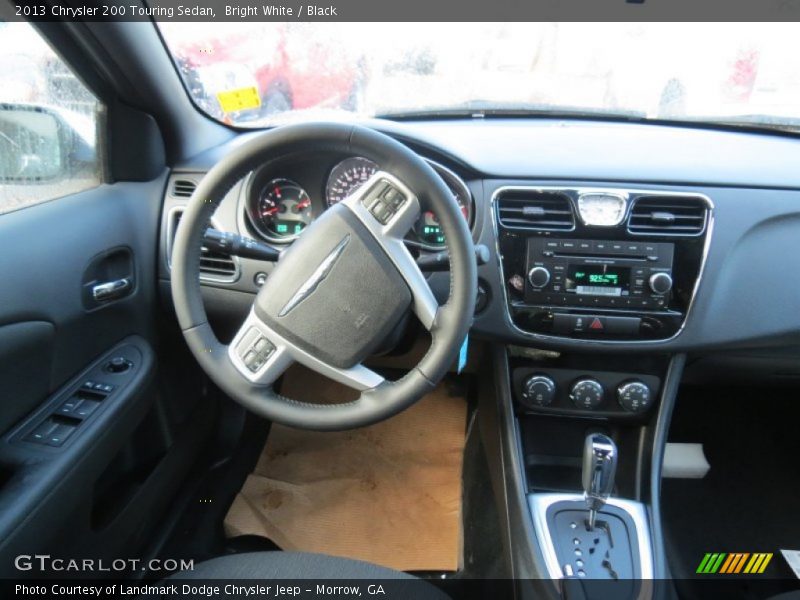 Bright White / Black 2013 Chrysler 200 Touring Sedan