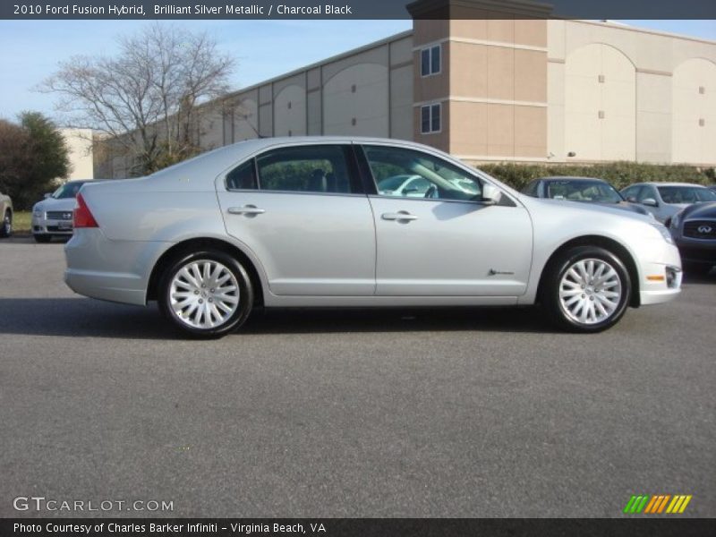 Brilliant Silver Metallic / Charcoal Black 2010 Ford Fusion Hybrid