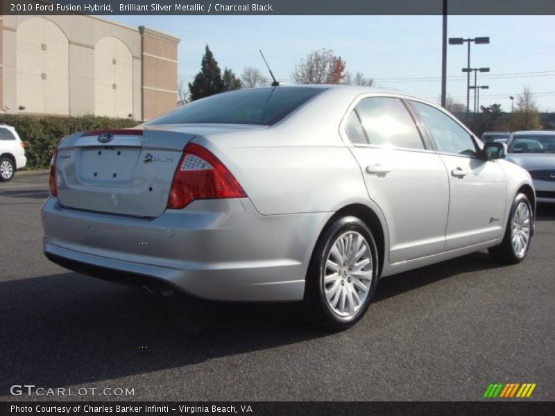 Brilliant Silver Metallic / Charcoal Black 2010 Ford Fusion Hybrid