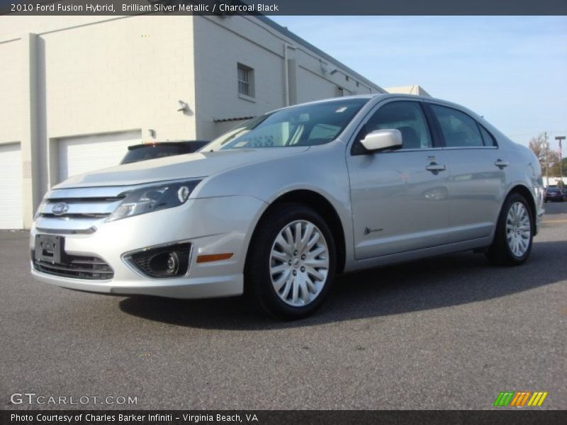 Brilliant Silver Metallic / Charcoal Black 2010 Ford Fusion Hybrid