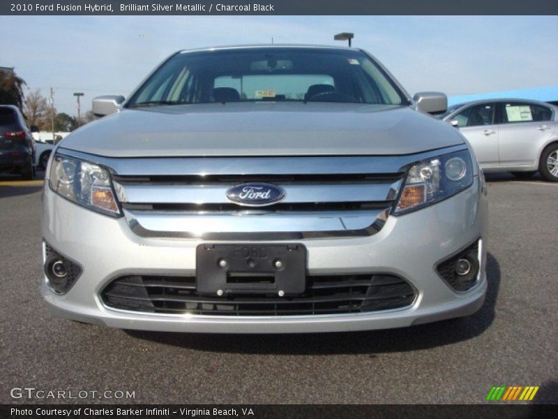Brilliant Silver Metallic / Charcoal Black 2010 Ford Fusion Hybrid