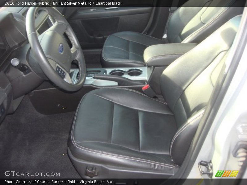 Brilliant Silver Metallic / Charcoal Black 2010 Ford Fusion Hybrid