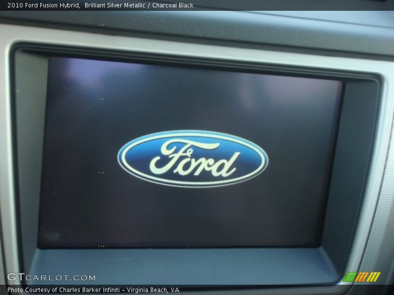 Brilliant Silver Metallic / Charcoal Black 2010 Ford Fusion Hybrid
