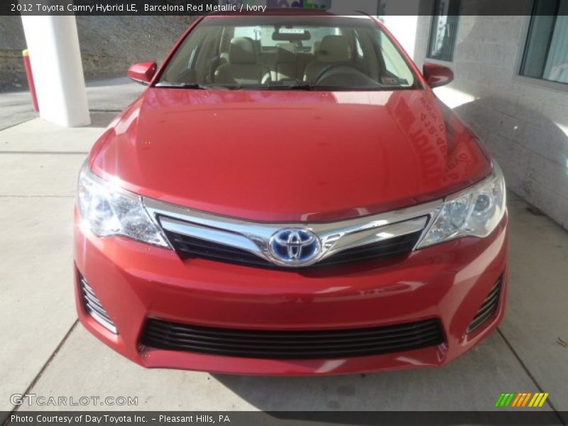 Barcelona Red Metallic / Ivory 2012 Toyota Camry Hybrid LE
