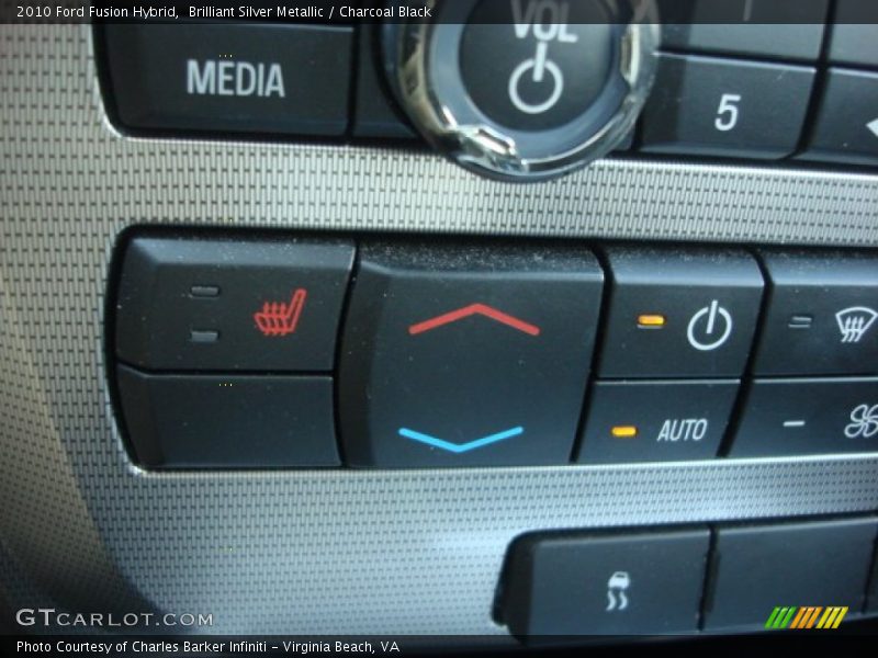 Brilliant Silver Metallic / Charcoal Black 2010 Ford Fusion Hybrid
