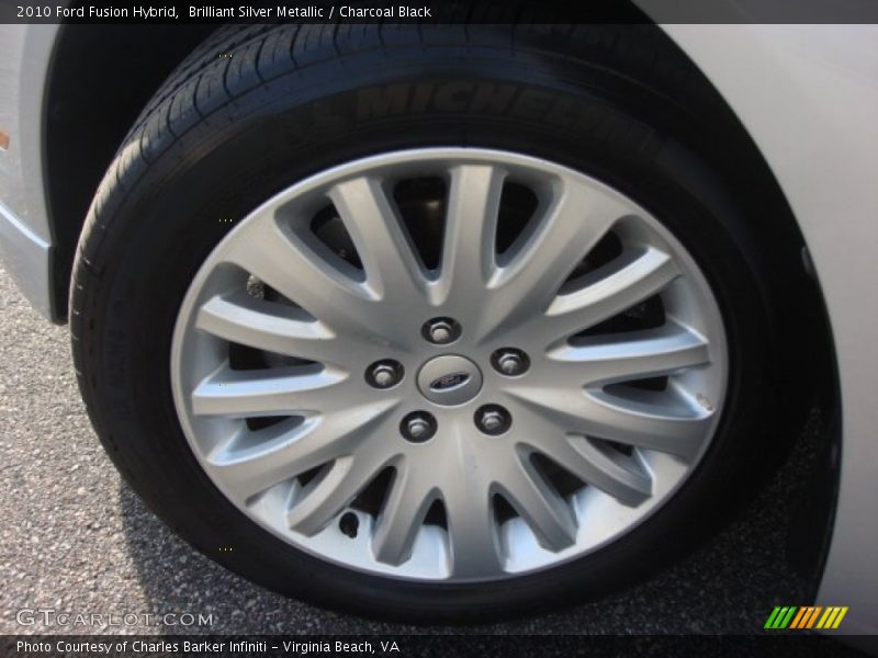 Brilliant Silver Metallic / Charcoal Black 2010 Ford Fusion Hybrid