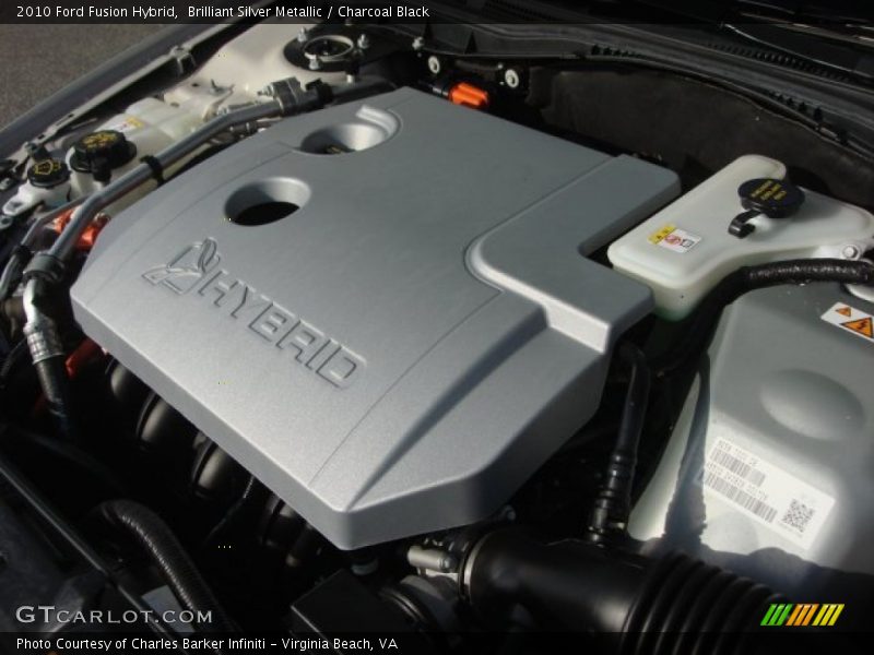 Brilliant Silver Metallic / Charcoal Black 2010 Ford Fusion Hybrid