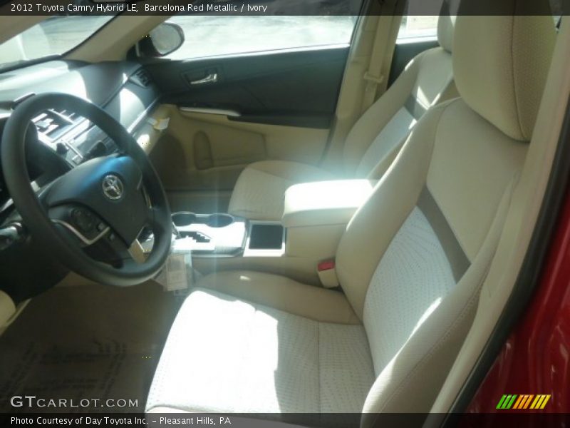 Barcelona Red Metallic / Ivory 2012 Toyota Camry Hybrid LE