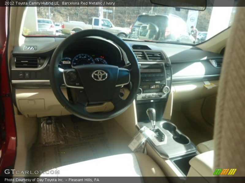 Barcelona Red Metallic / Ivory 2012 Toyota Camry Hybrid LE