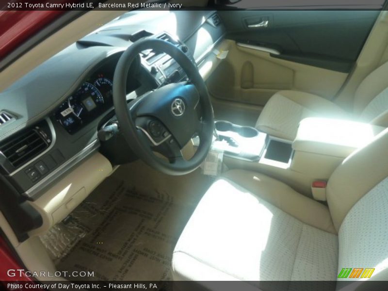 Barcelona Red Metallic / Ivory 2012 Toyota Camry Hybrid LE