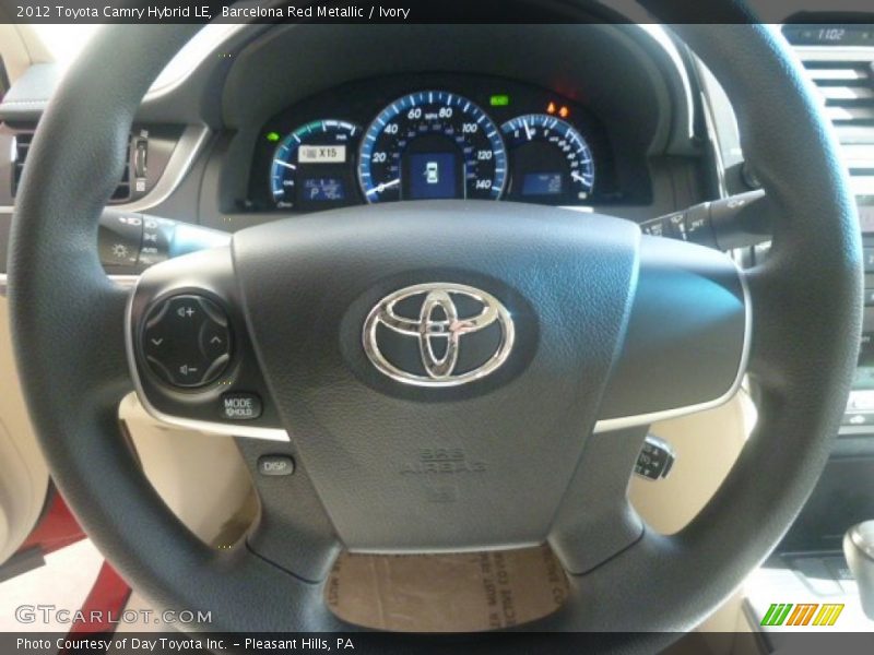 Barcelona Red Metallic / Ivory 2012 Toyota Camry Hybrid LE