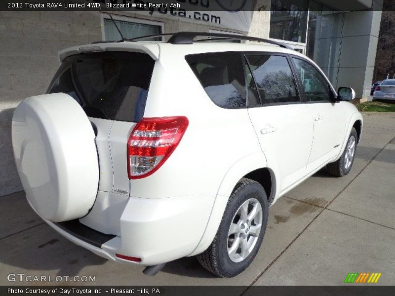 Blizzard White Pearl / Ash 2012 Toyota RAV4 Limited 4WD