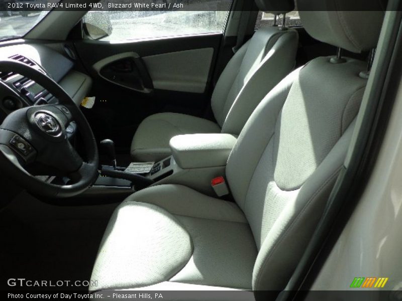 Blizzard White Pearl / Ash 2012 Toyota RAV4 Limited 4WD