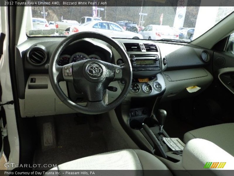 Blizzard White Pearl / Ash 2012 Toyota RAV4 Limited 4WD