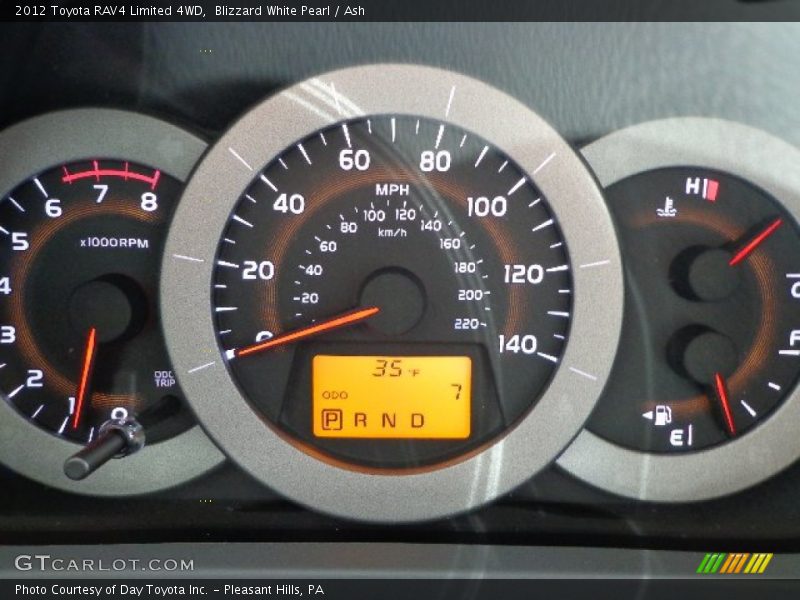 Blizzard White Pearl / Ash 2012 Toyota RAV4 Limited 4WD
