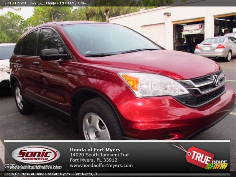 Tango Red Pearl / Gray 2010 Honda CR-V LX