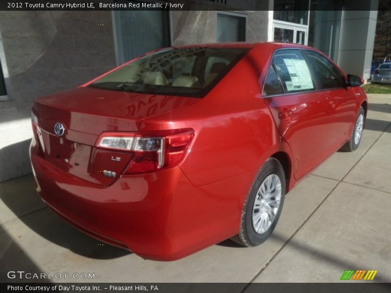 Barcelona Red Metallic / Ivory 2012 Toyota Camry Hybrid LE