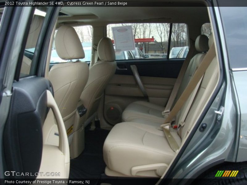 Rear Seat of 2012 Highlander SE 4WD