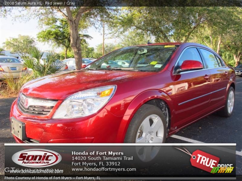 Red Jewel / Gray 2008 Saturn Aura XE