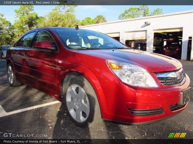 Red Jewel / Gray 2008 Saturn Aura XE