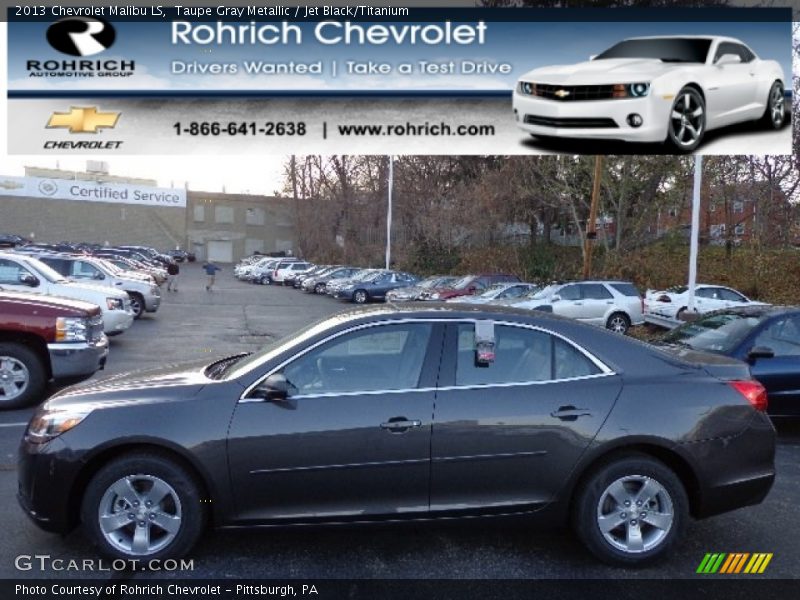 Taupe Gray Metallic / Jet Black/Titanium 2013 Chevrolet Malibu LS