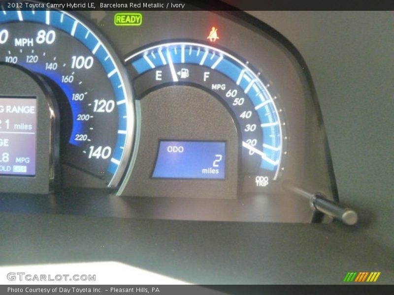 Barcelona Red Metallic / Ivory 2012 Toyota Camry Hybrid LE