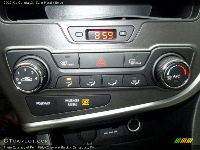 Controls of 2012 Optima LX