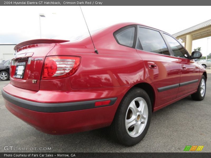 Crimson Dark Red / Gray 2004 Hyundai Elantra GT Hatchback