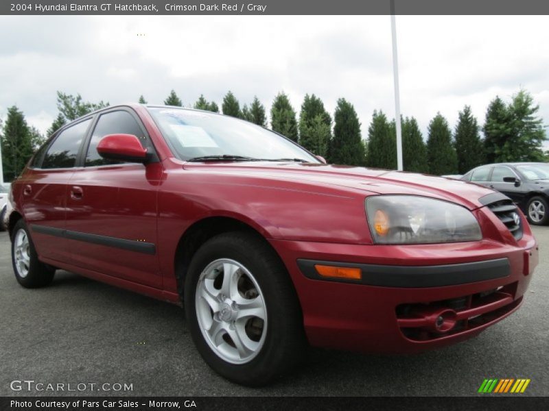 Crimson Dark Red / Gray 2004 Hyundai Elantra GT Hatchback