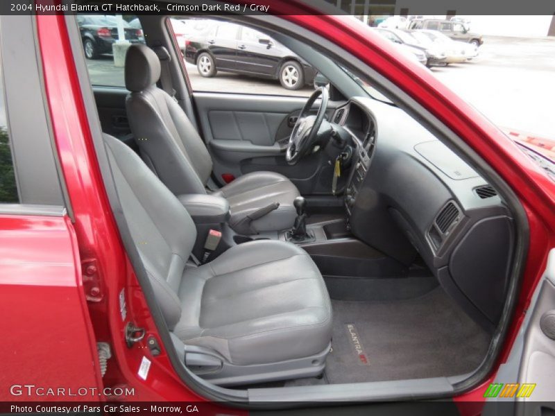Crimson Dark Red / Gray 2004 Hyundai Elantra GT Hatchback